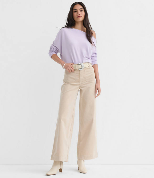 Palmer Wide Leg Pants in Brushed Corduroy