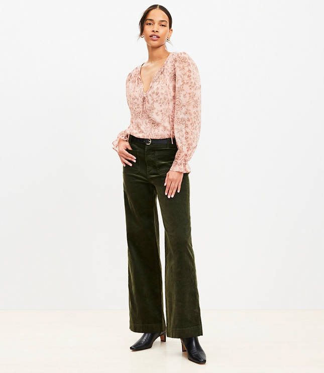 Palmer Wide Leg Pants in Brushed Corduroy