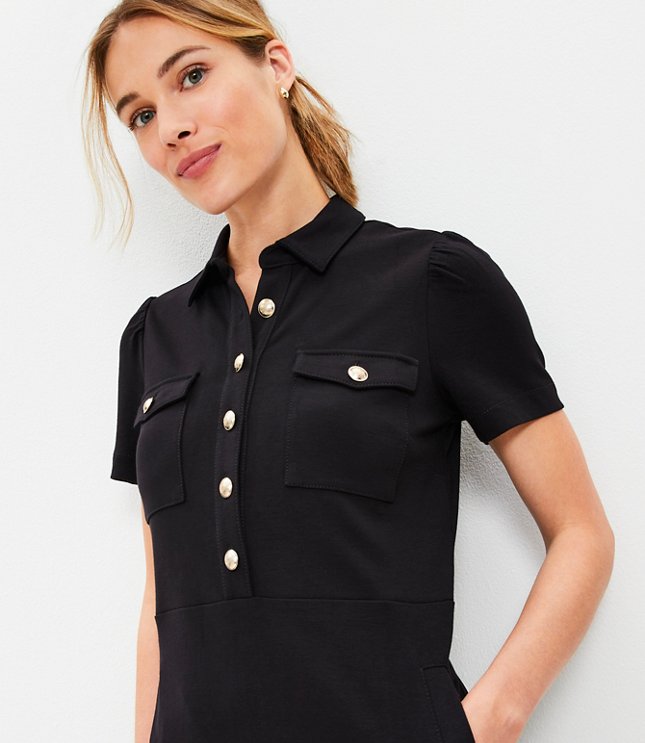 Petite Ponte Mini Shift Pocket Dress