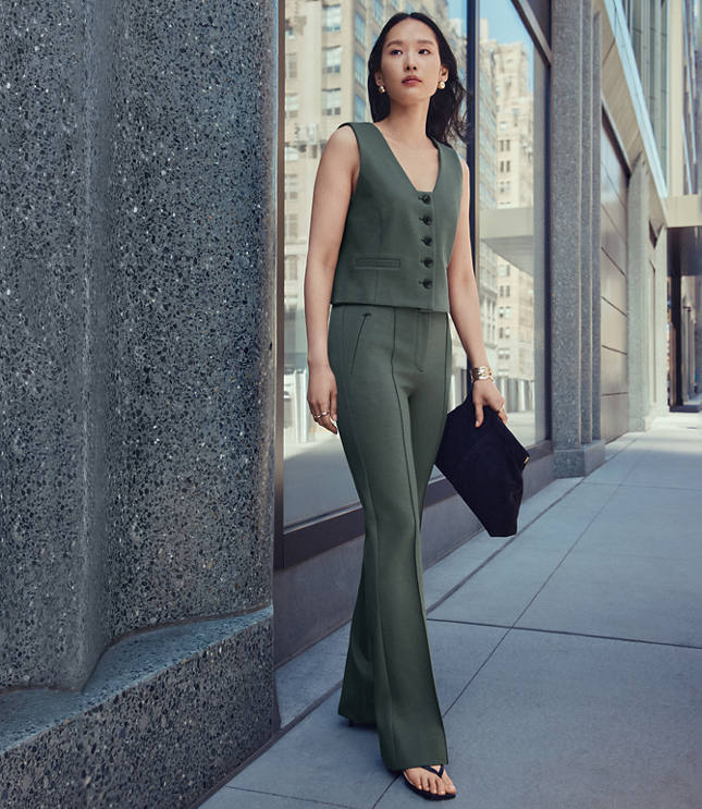 LOFT Versa Ponte Deluxe Flare Pants