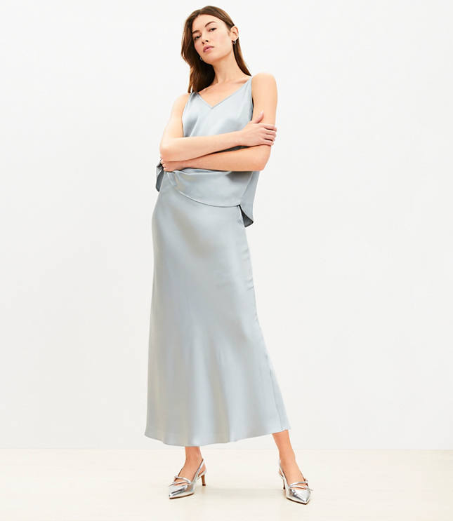 Petite Tiered Maxi Skirt - White