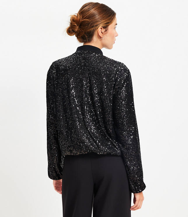 Sequin Bomber Jacket