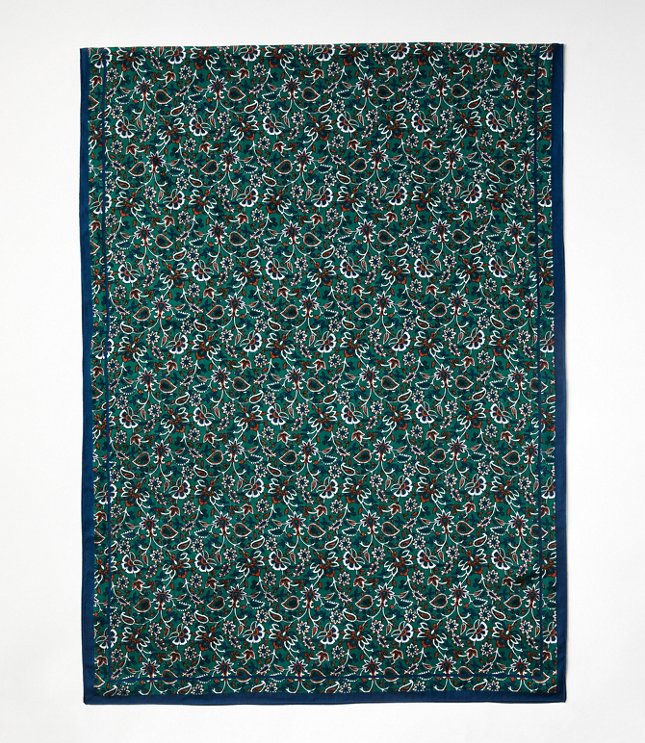 Ribbon Floral Scarf - Blue Multi