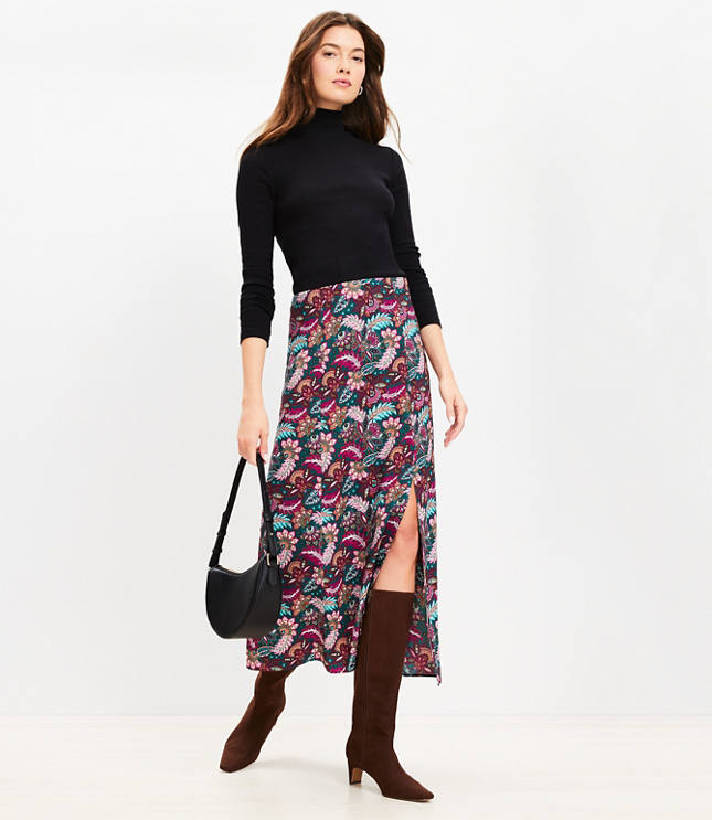 Loft floral maxi skirt best sale