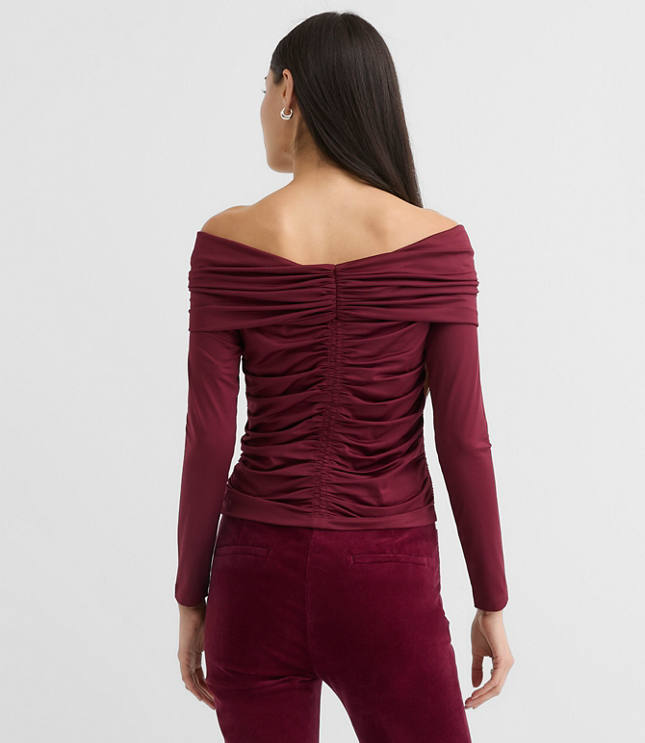 Ruched Off The Shoulder Top