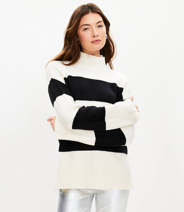 Turtleneck Poncho Sweater