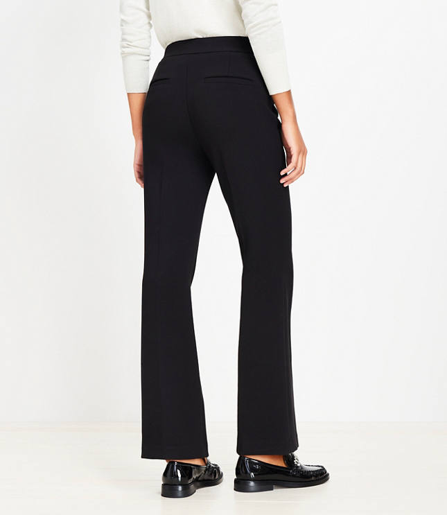 Sparkle Button Sutton Ankle Flare Pants Textured Doubleface