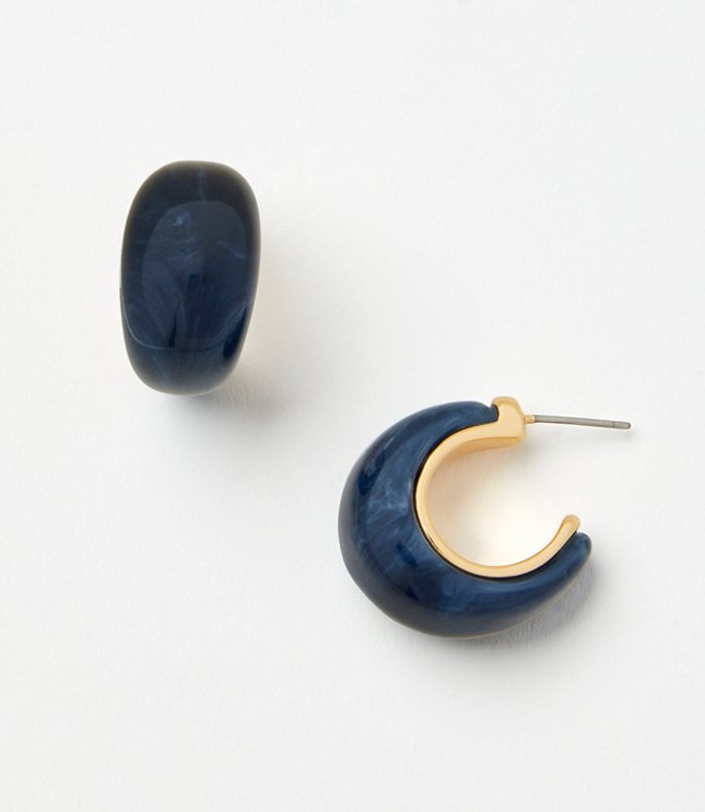 Enamel Hoop Earrings