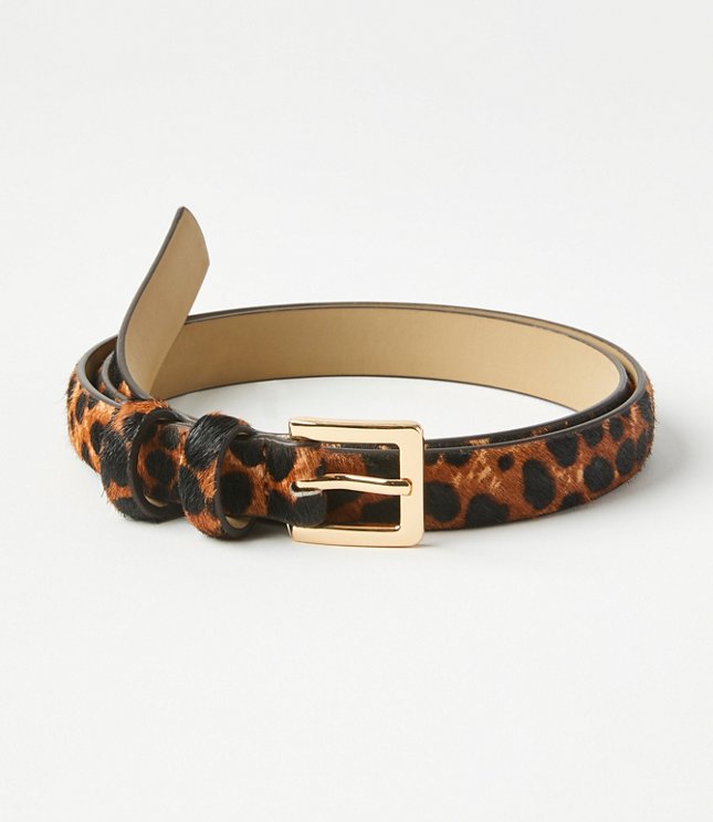 Leopard Print Haircalf Refined Belt