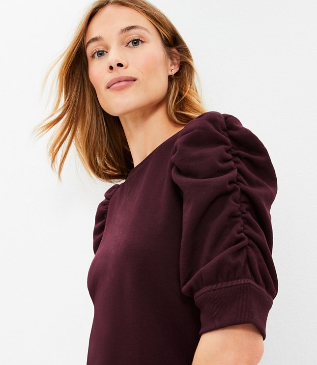 Short Sleeve Sweatshirt - Plum Raisin