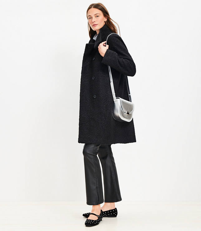 Tall Curly Funnel Neck Coat