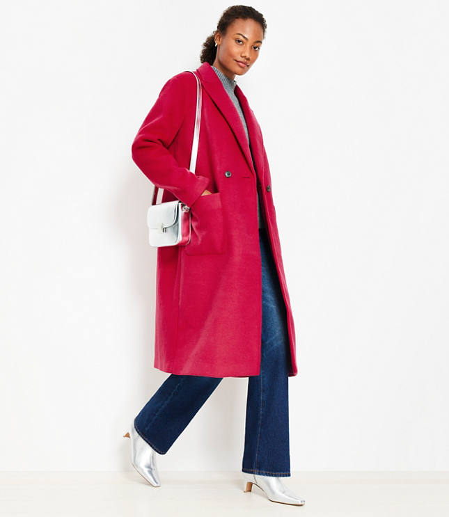 Long Boucle Coats | Loft