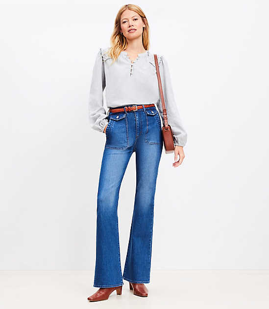 Slim Flare Jeans for Women | Loft Slim Flare Jeans for Women | Loft