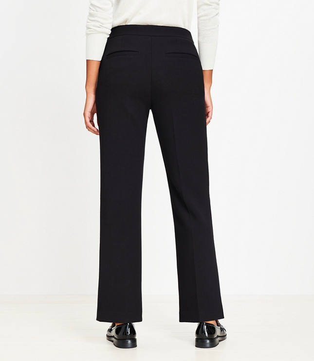 Curvy Sparkle Button Sutton Ankle Flare Pants in Textured Doubleface