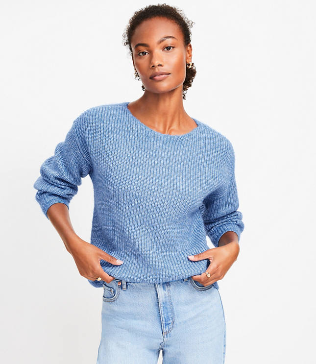 Petite Ribbed Boatneck Sweater