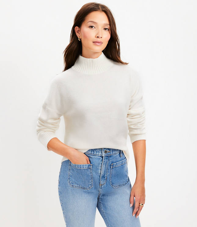 Petite Modern Mock Neck Sweater