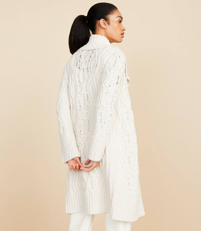 Petite Lou & Grey Cable Maxi Open Cardigan carousel Product Image 4