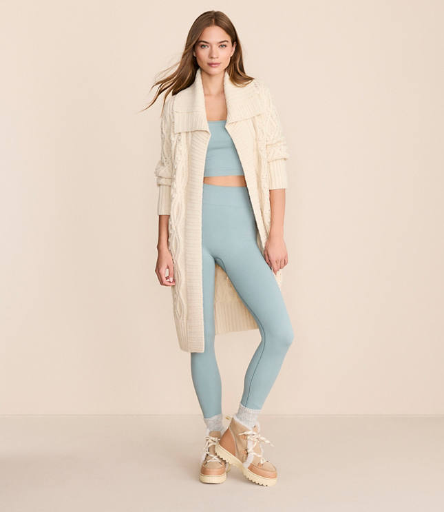 Petite Lou & Grey Cable Maxi Open Cardigan