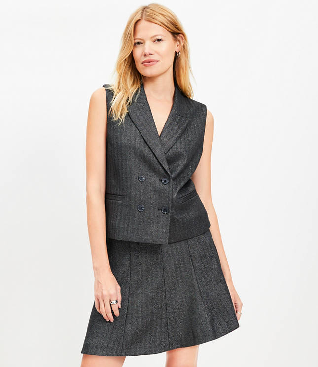 Shimmer Tweed Skirt