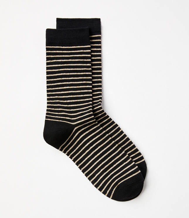 Shimmer Stripe Crew Socks