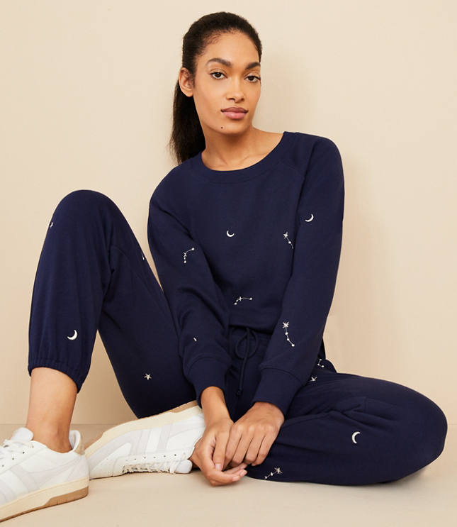 Lou & Grey Starry Night Cozy Cotton Terry Sweatshirt