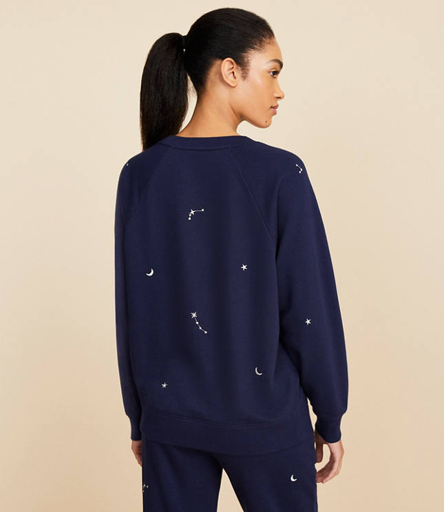 Lou & Grey Starry Night Cozy Cotton Terry Sweatshirt