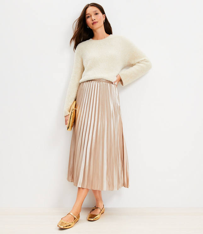 Haven pleated knit midi skirt best sale