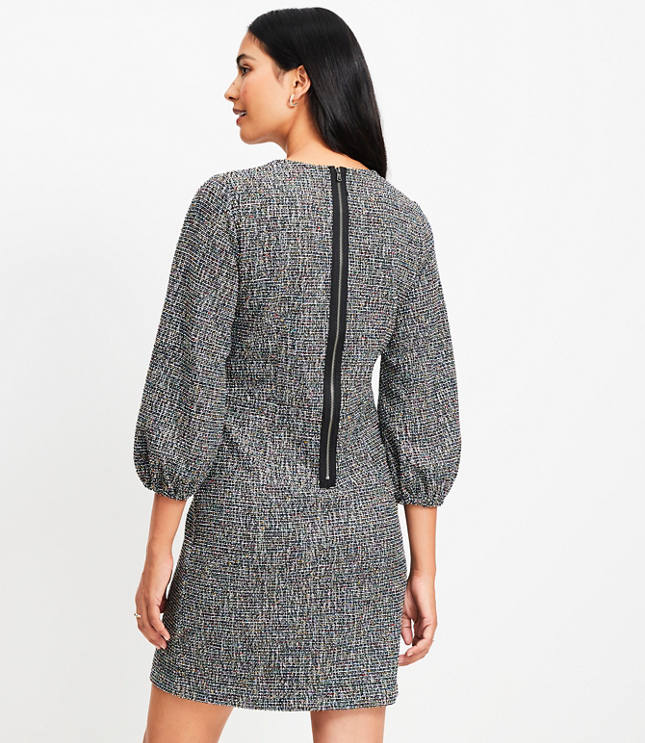 Tweed Flare Mini Dress