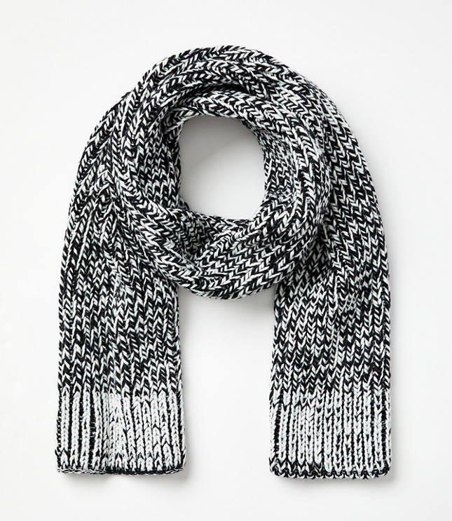 Marled Ribbed Scarf