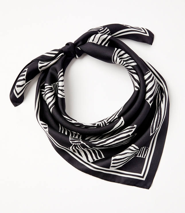 Bow Square Silk Scarf