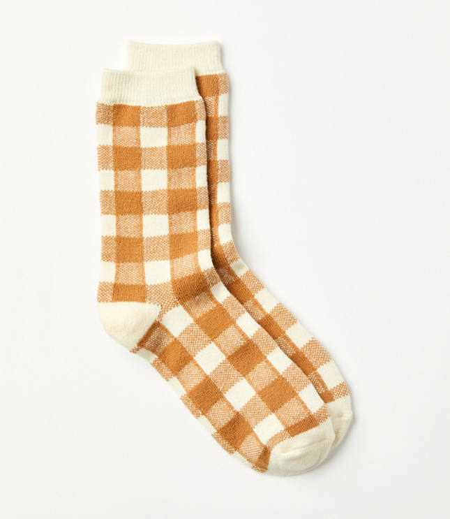 Buffalo Plaid Cozy Crew Socks