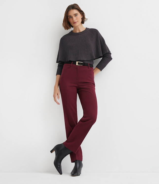 Mi⭐︎iirot High Stretch Knit Pants Wide-Leg Rib-Knit Pants - Navy blue - Ladies | H&M US