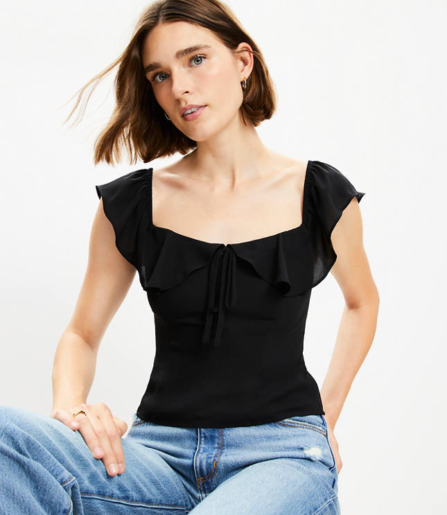 Bow Smocked Off The Shoulder Top