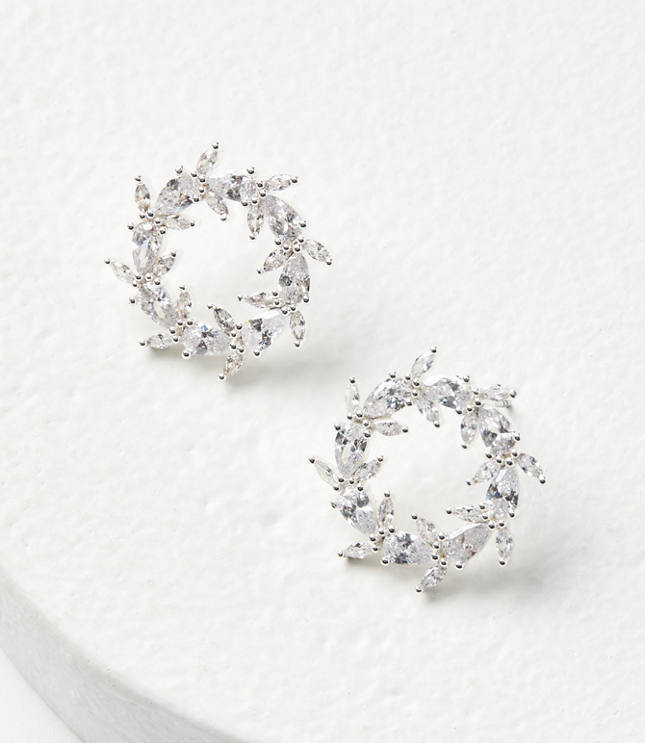 Crystal Wreath Stud Earrings