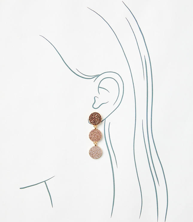 Triple Circle Drop Earrings