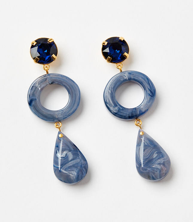 Italian Resin Statement Drop Earrings