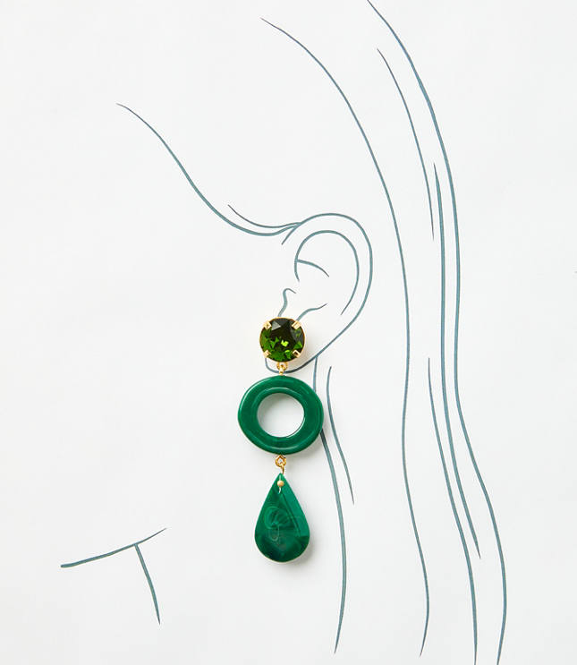 Italian Resin Statement Drop Earrings