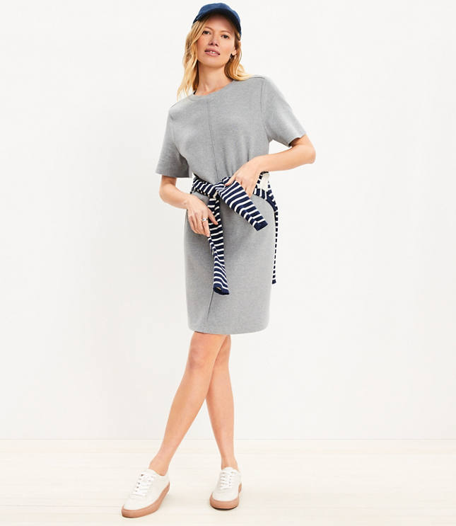 Heathered Ottoman Mini Tee Dress