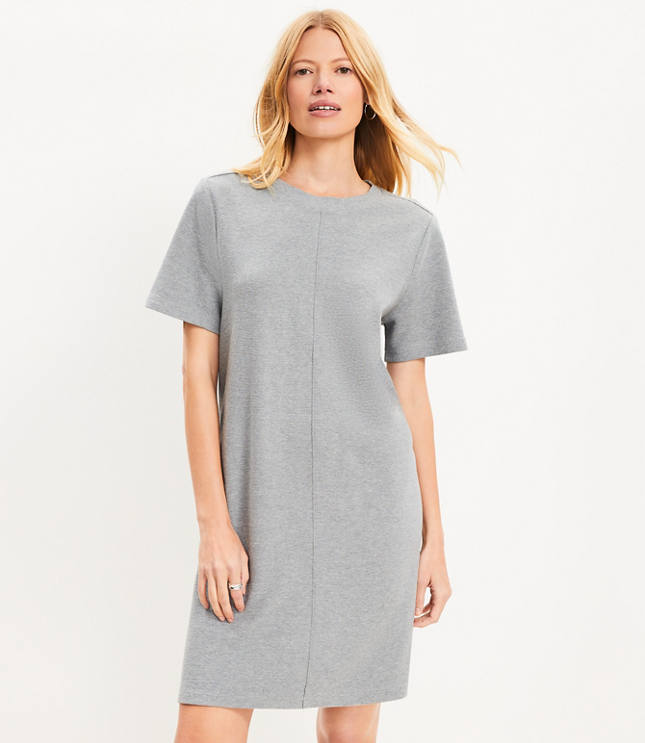 Heathered Ottoman Mini Tee Dress