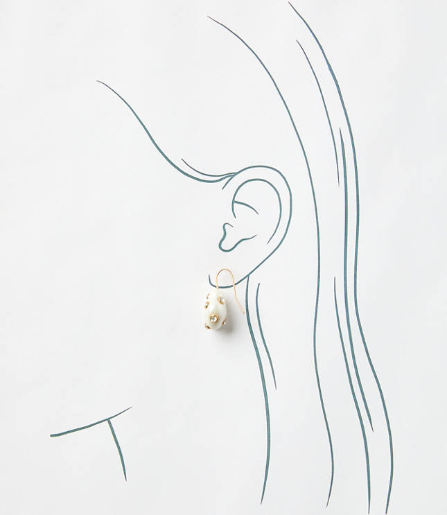 Pearlized Sparkle Drop Earrings