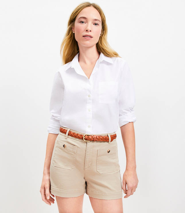 Petite Palmer Shorts in Twill