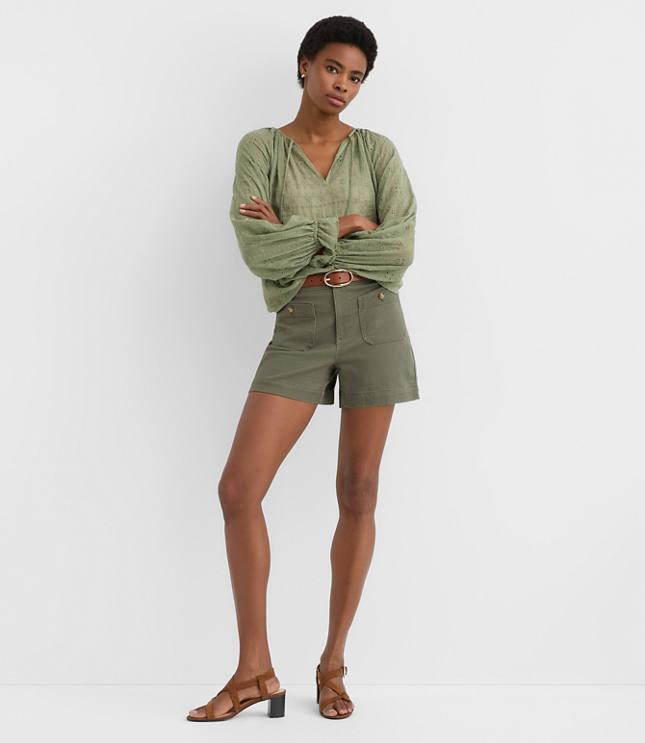 Petite Palmer Shorts in Twill