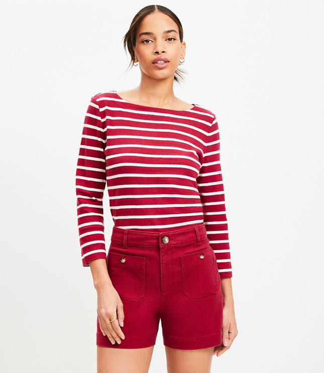 Loft Petite Palmer Shorts in Twill