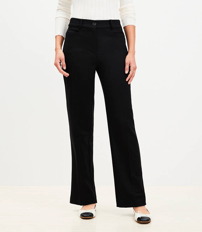 Petite Curvy Parker Straight Pants in Twill