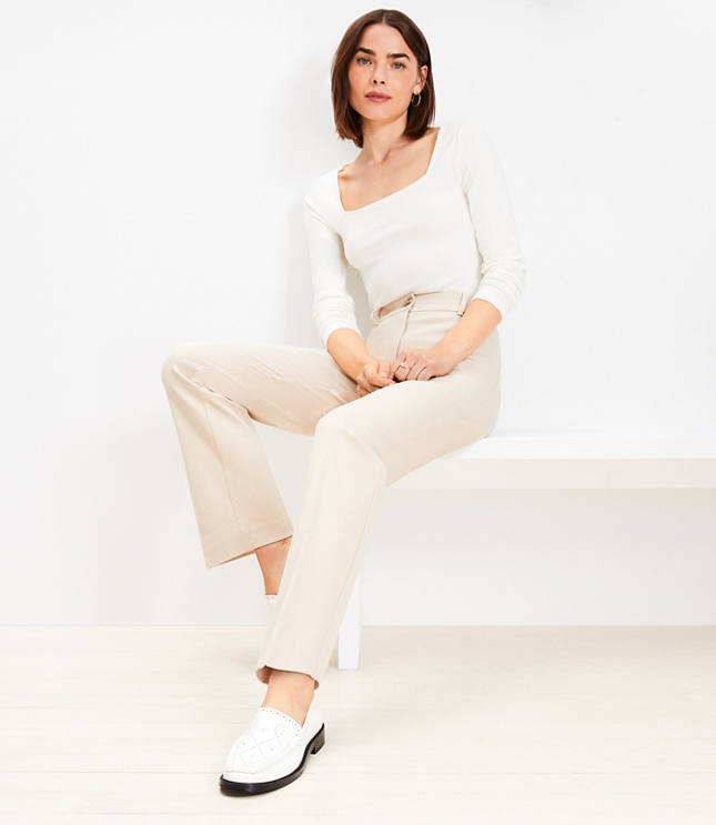 Petite Parker Straight Pants in Texture