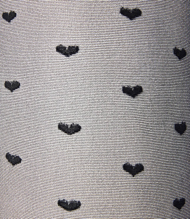 Heart Sheer Control Top Tights