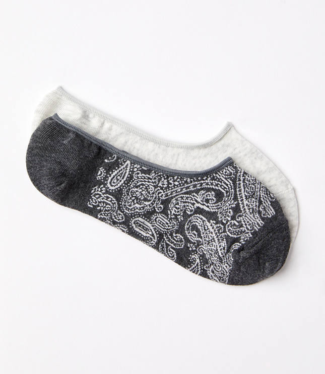 Paisley No Show Sock Set