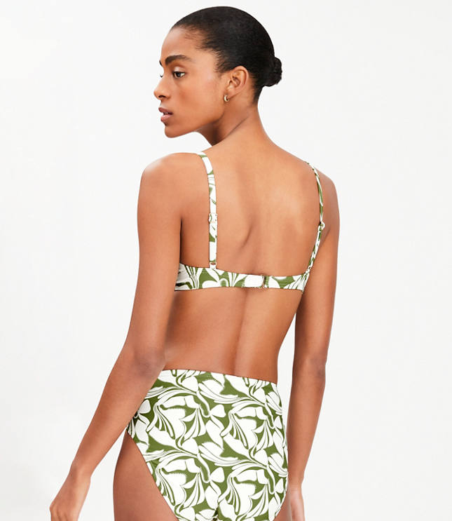 LOFT Beach Swirl Front Tie Bikini Top - image 3