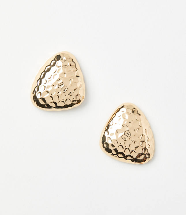 Textured Triangle Statement Stud Earrings