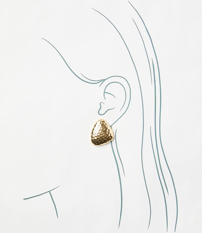 Textured Triangle Statement Stud Earrings